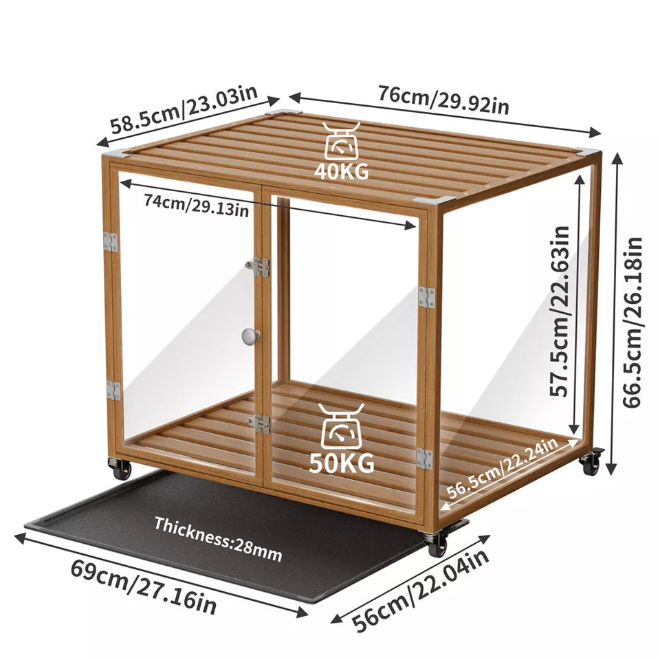 Get the Best Transparent Dog Cage with Wheels – Available for Australia Delivery
