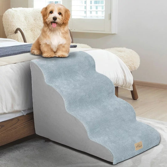 Shop Now for Curved Dog Ramp Stairs in Australia - Ideal for Training & Bed Use