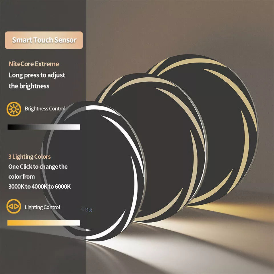 Buy Backlit Round Bathroom Mirror AU