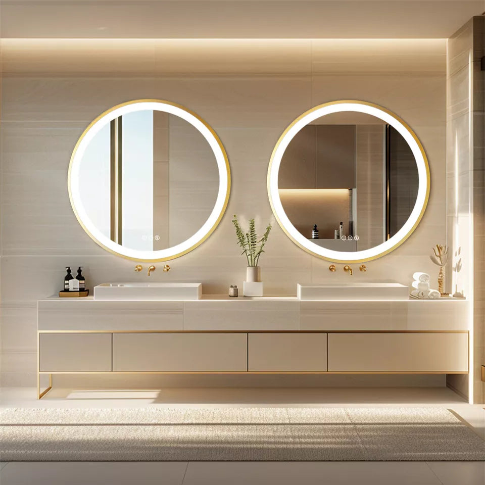 Buy Gold LED Bathroom Mirror Online