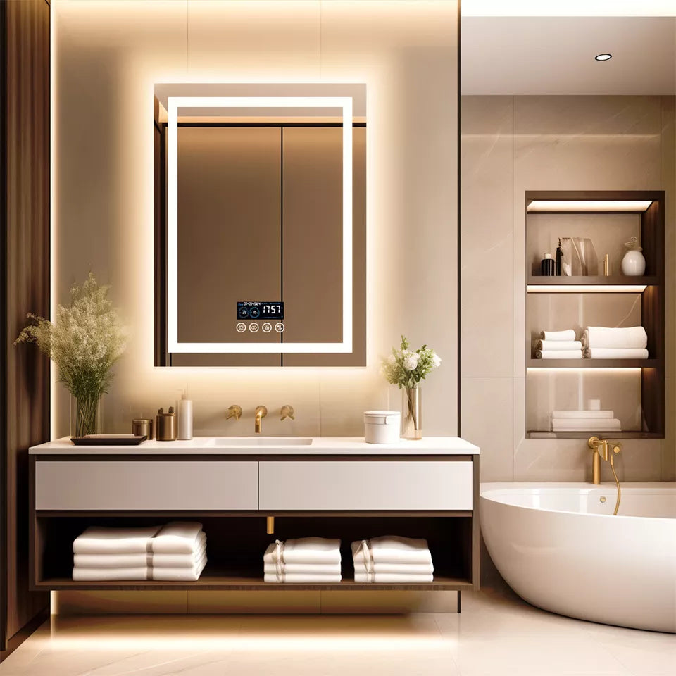 Anti-fog LED bathroom mirror with Bluetooth Australia