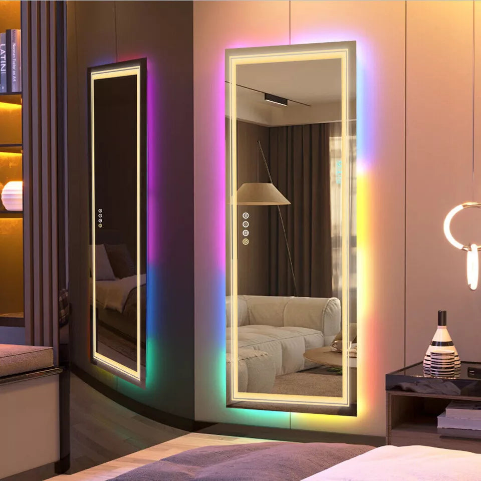 Double-layer LED bathroom mirror with RGB and anti-fog Australia