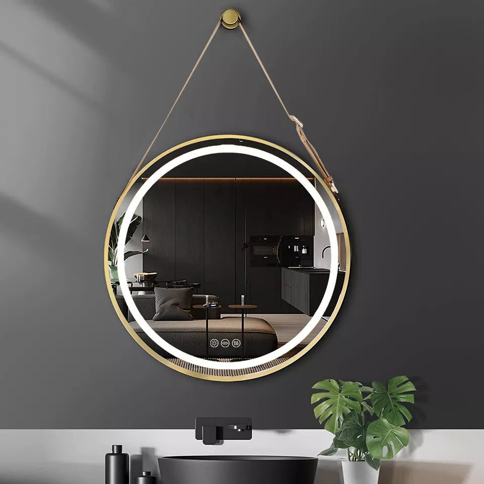 Round LED bathroom mirror with anti-fog Australia