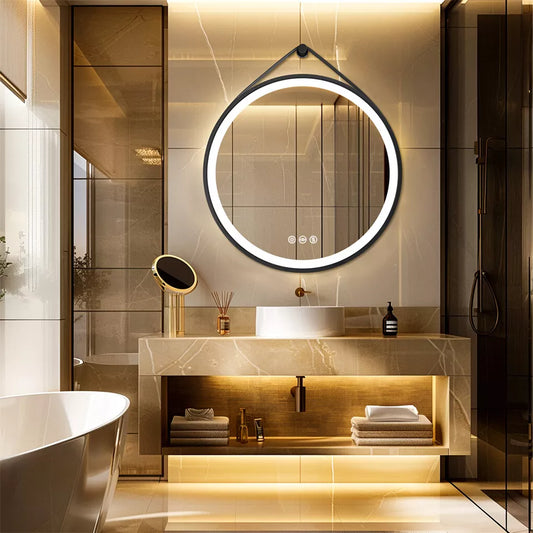 Anti-fog round LED mirror for bathroom Australia
