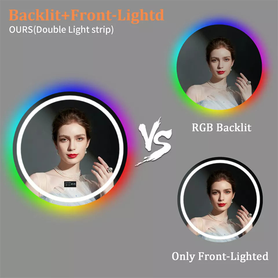 Anti-fog round Bluetooth mirror Australia