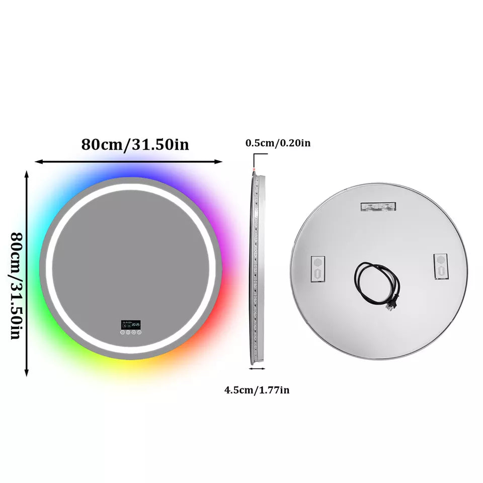 Round LED mirror with Bluetooth Australia