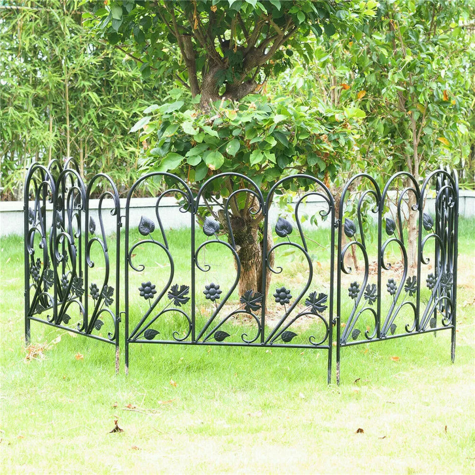 Stylish Black Metal Garden Fence - Shop Now Australia