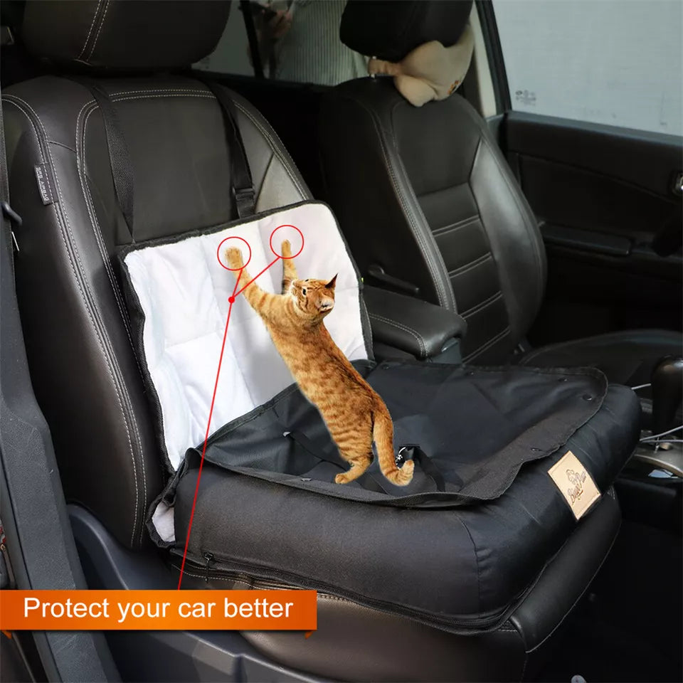 Waterproof Dog Car Seat Bed with Safety Belt