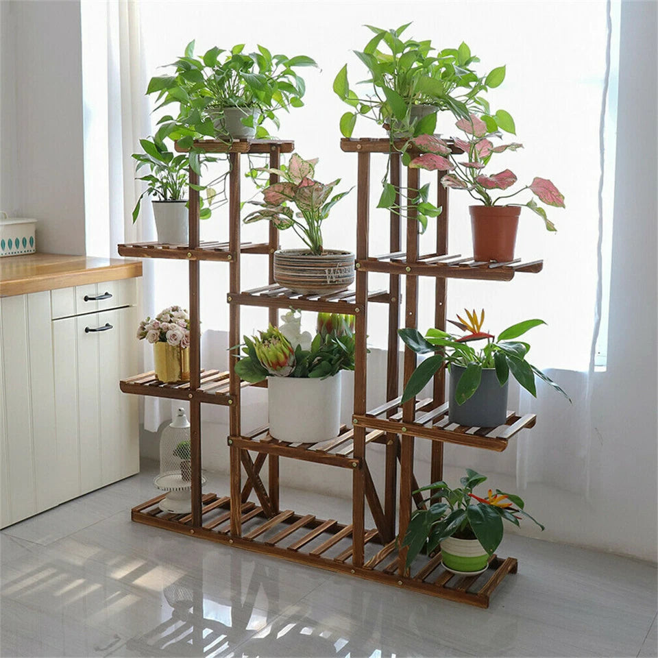 Large Wood Plant Stand Shelf