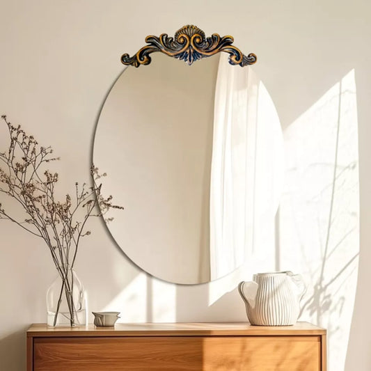 Buy Antique Baroque Oval Mirror Australia