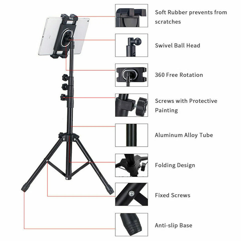 reinforced-tablet-floor-tripod-stand-height-adjustable-ipad-phone-mount-holder