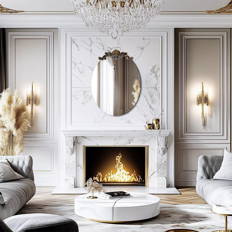 Baroque Oval Mirror for Vanity Australia