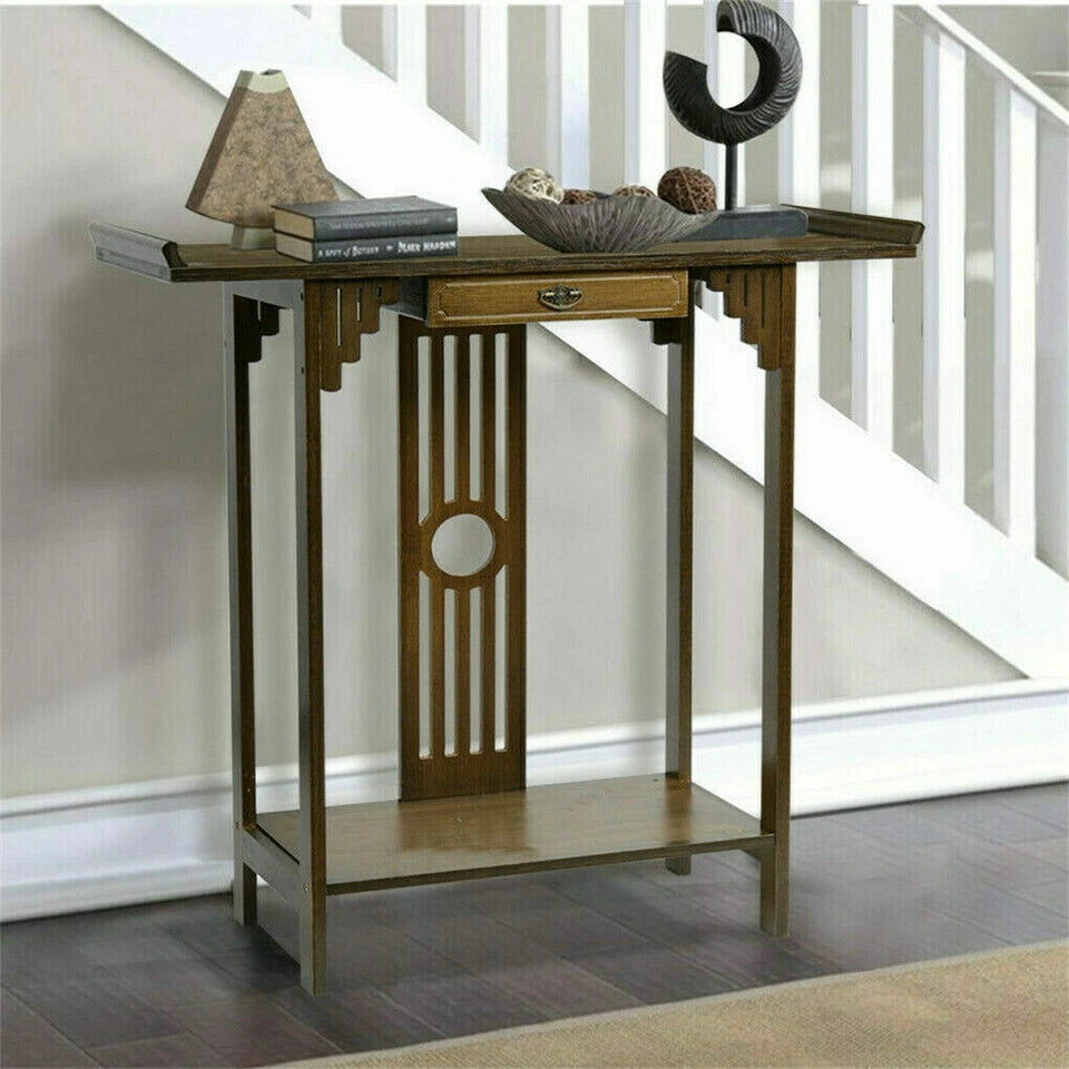 vintage-hallway-console-table-entryway-desk-sofa-side-accent-table-bottom-shelf