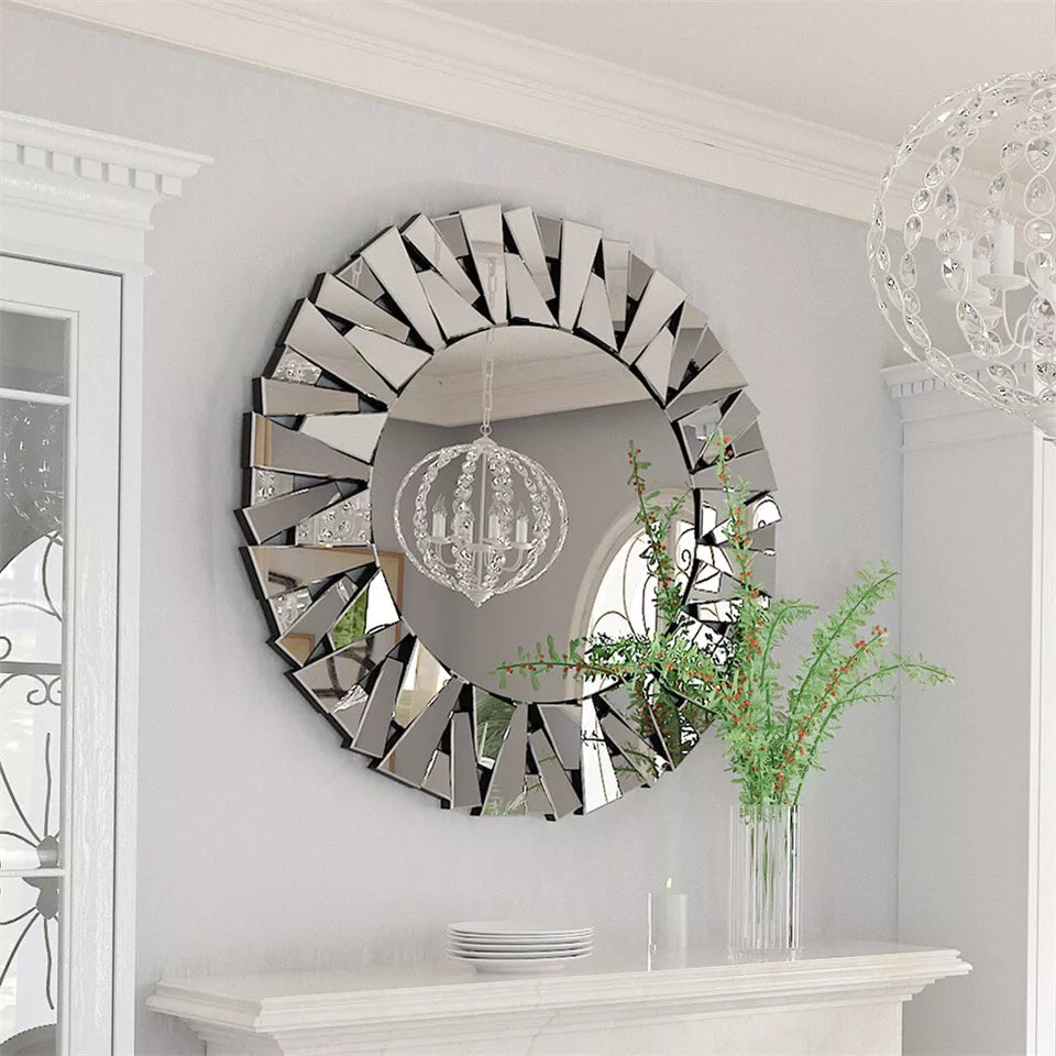 Round Silver Sunburst Mirror Australia