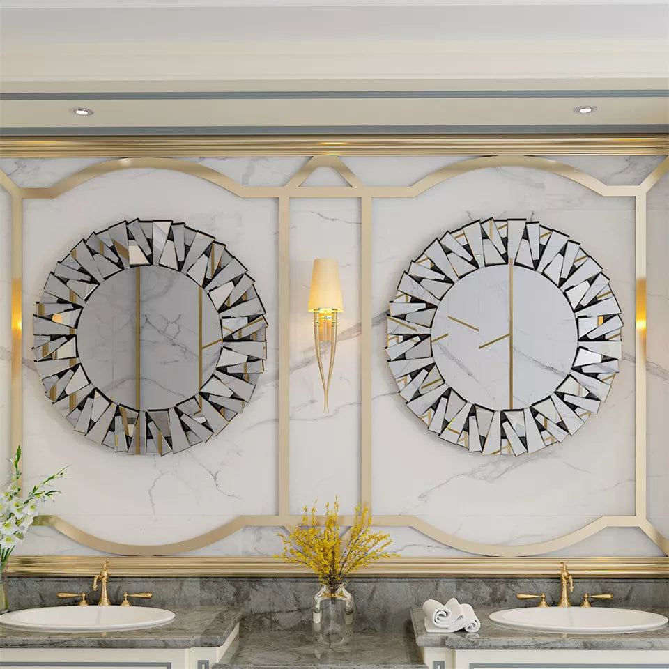 Silver Round Wall Mirror Australia