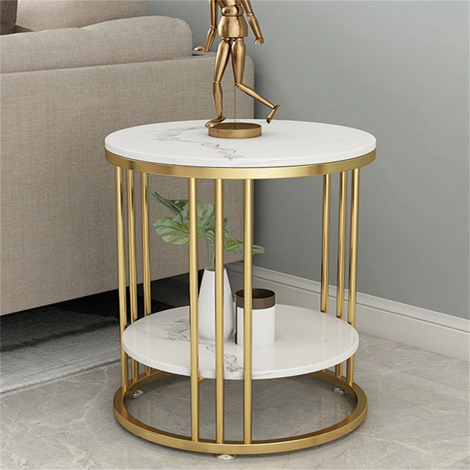 2 Layer Heavy Duty Marble Side Table