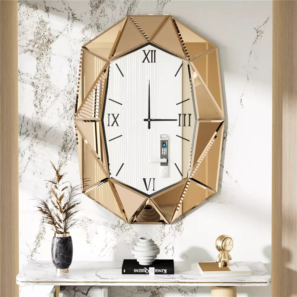 Buy Geometric Mirror Clock Australia