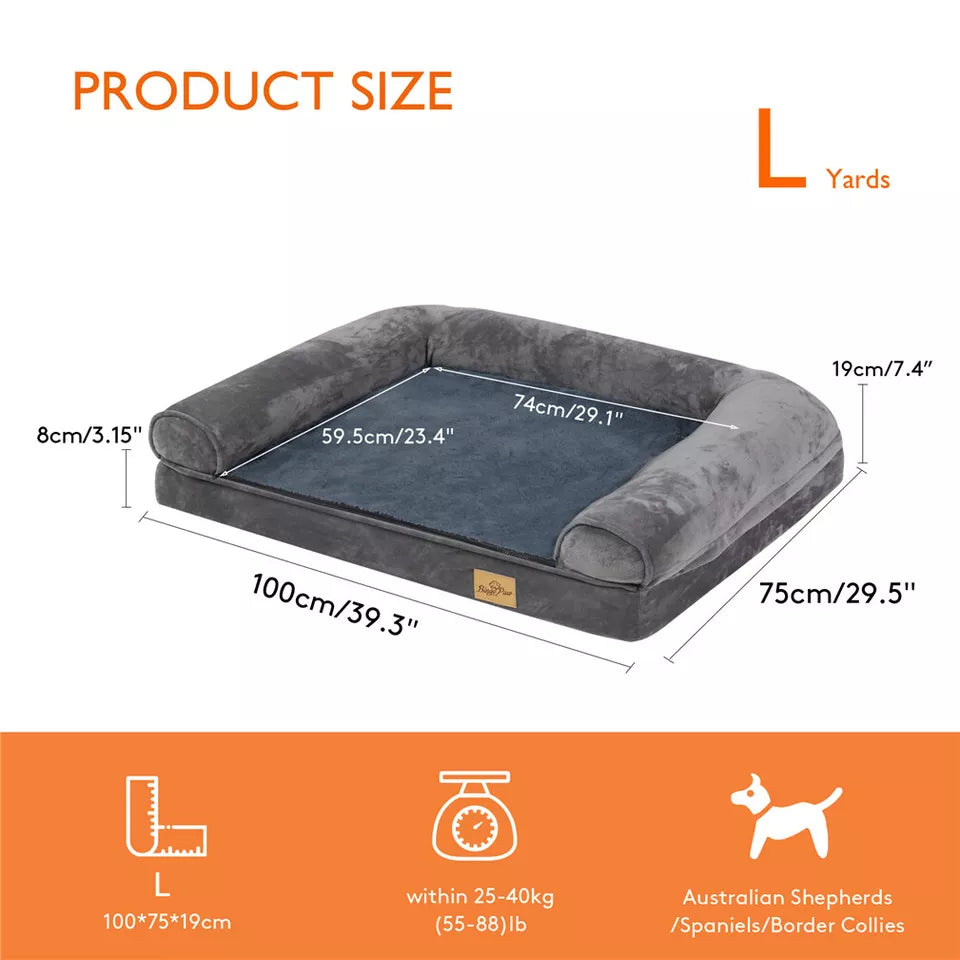Large Dog Bed with Bolster Australia