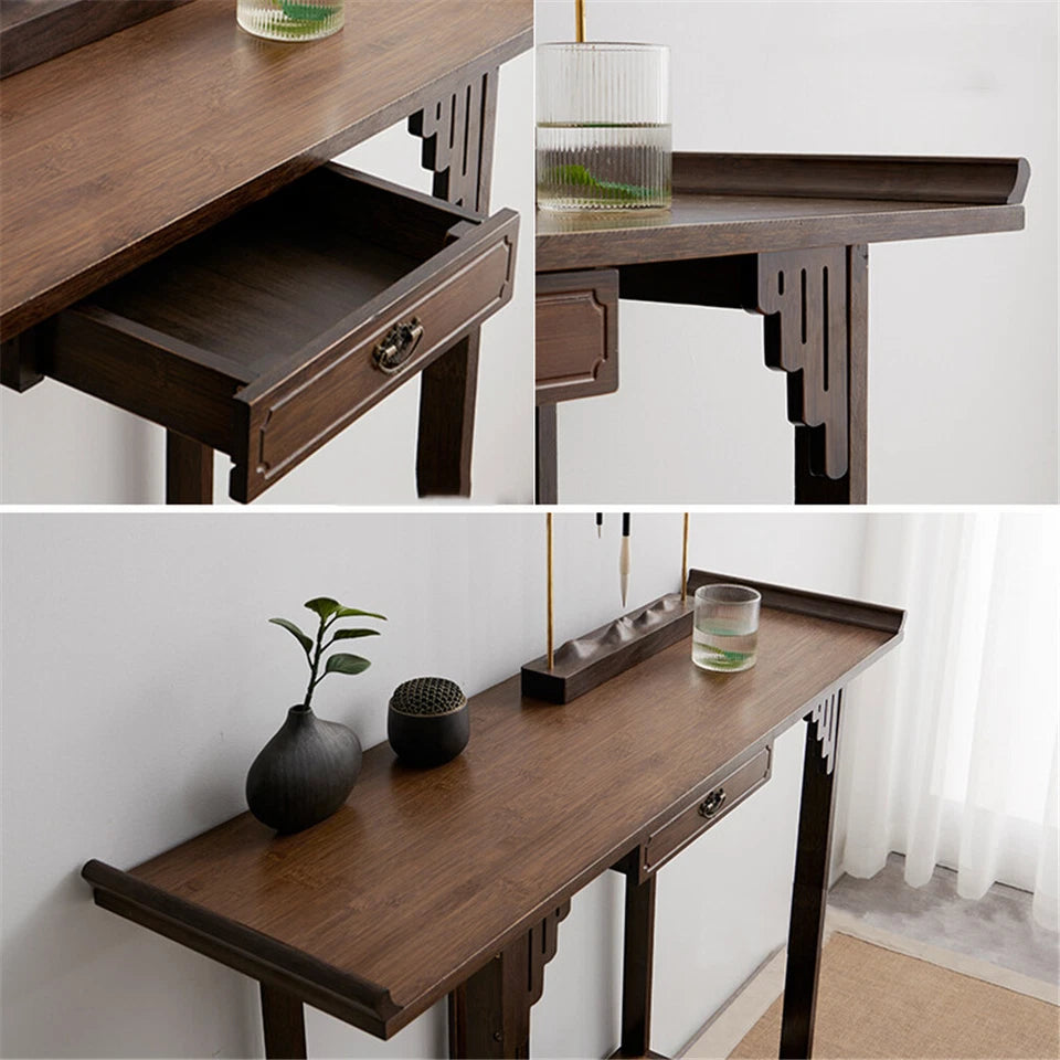 vintage-hallway-console-table-entryway-desk-sofa-side-accent-table-bottom-shelf