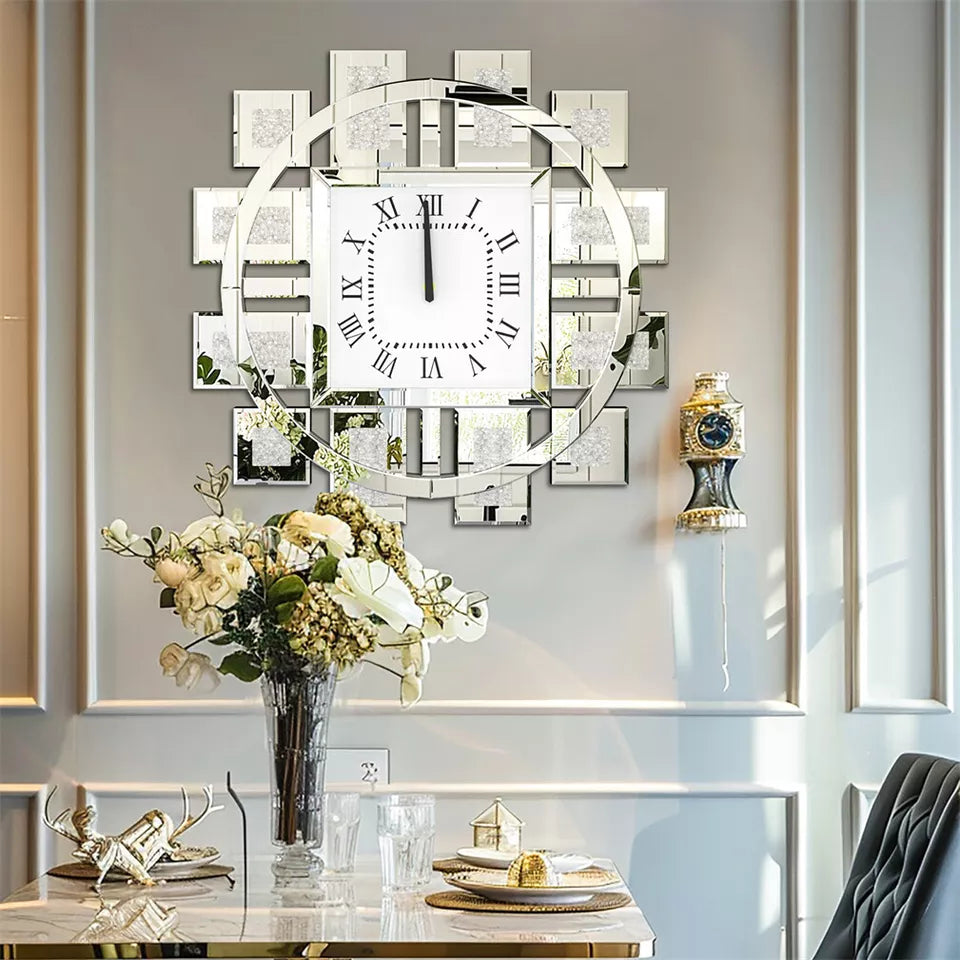 Mirrored Wall Clock for Home AU