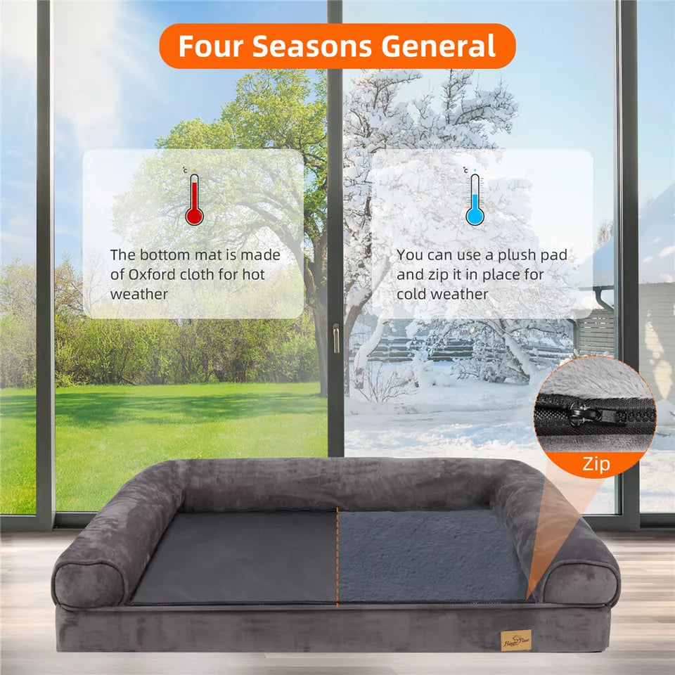 Dog Bed with Bolster Comfort Australia