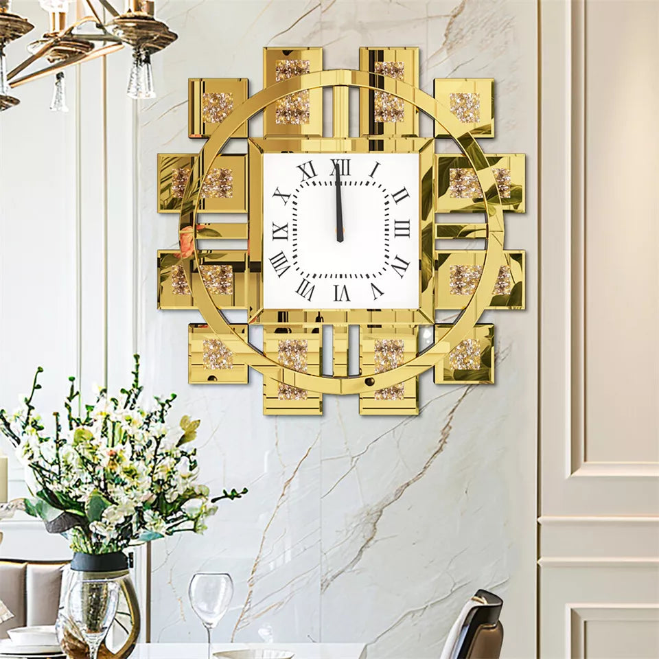 Luxury Mirrored Wall Clock AU