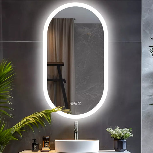 Premium Oval LED Bathroom Mirror Australia