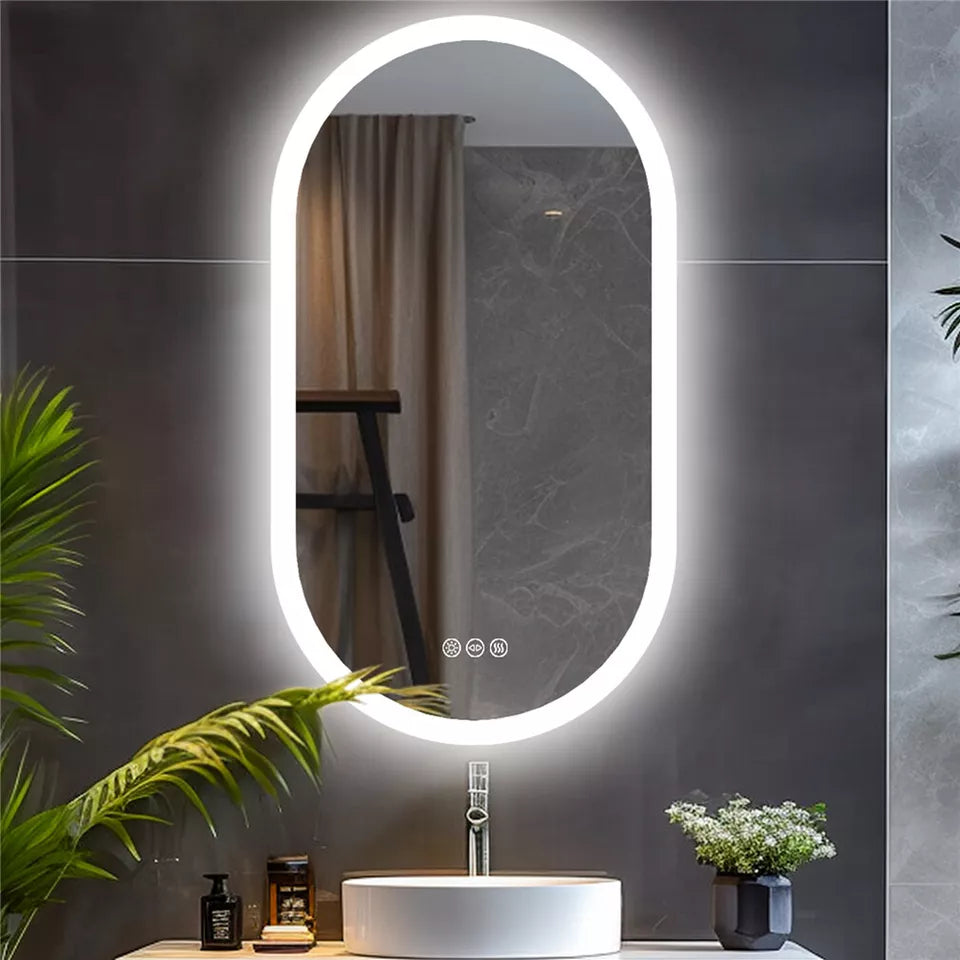 Premium Oval LED Bathroom Mirror Australia