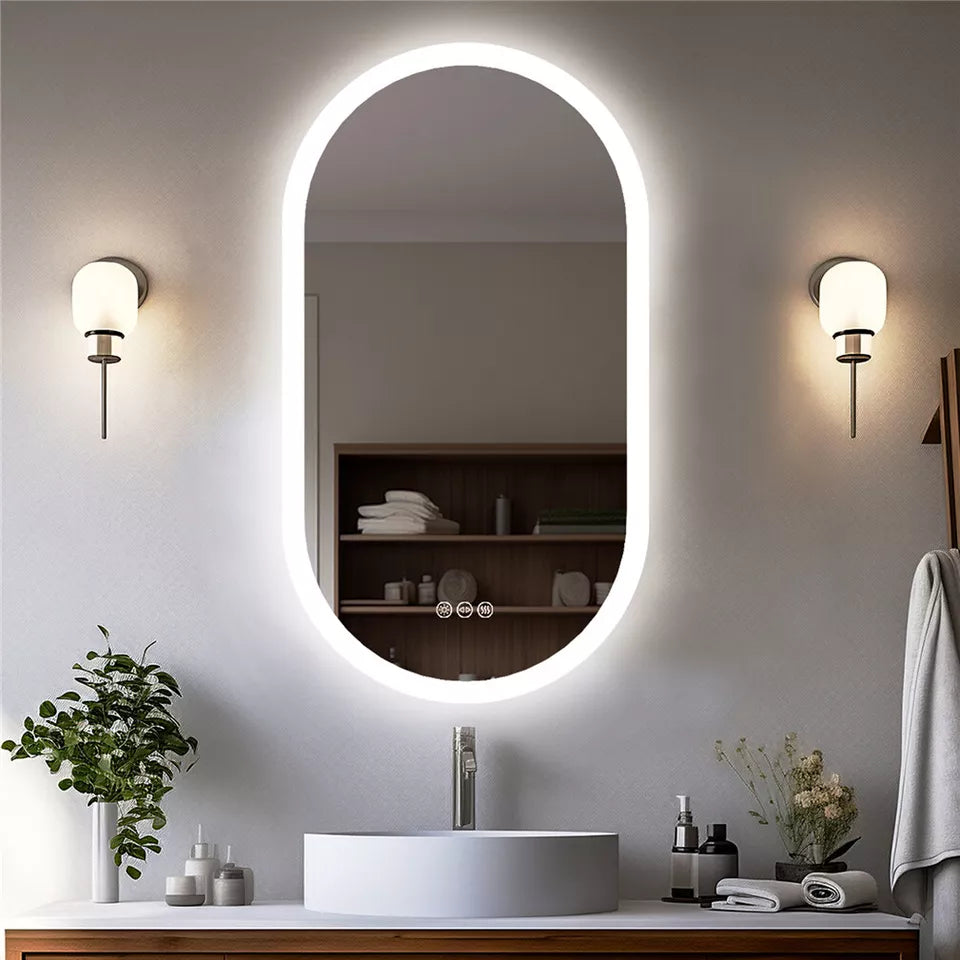 Anti-Fog Oval Bathroom Mirror Australia