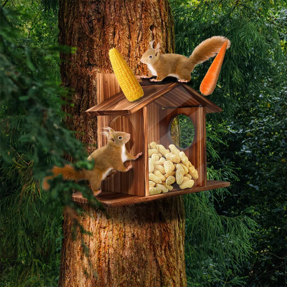 Australian Wooden Wall Hanging Squirrel Feeder – Shop Now