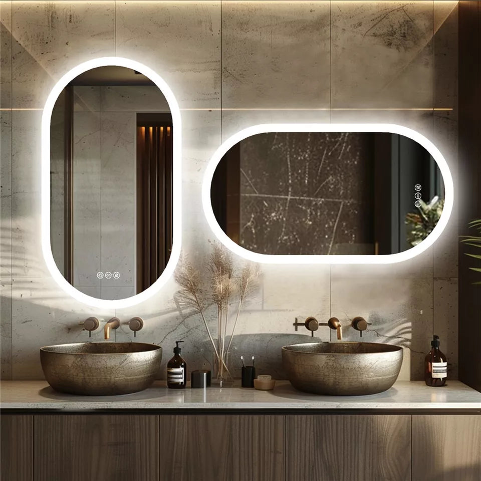 Buy LED Oval Bathroom Mirror Online Australia