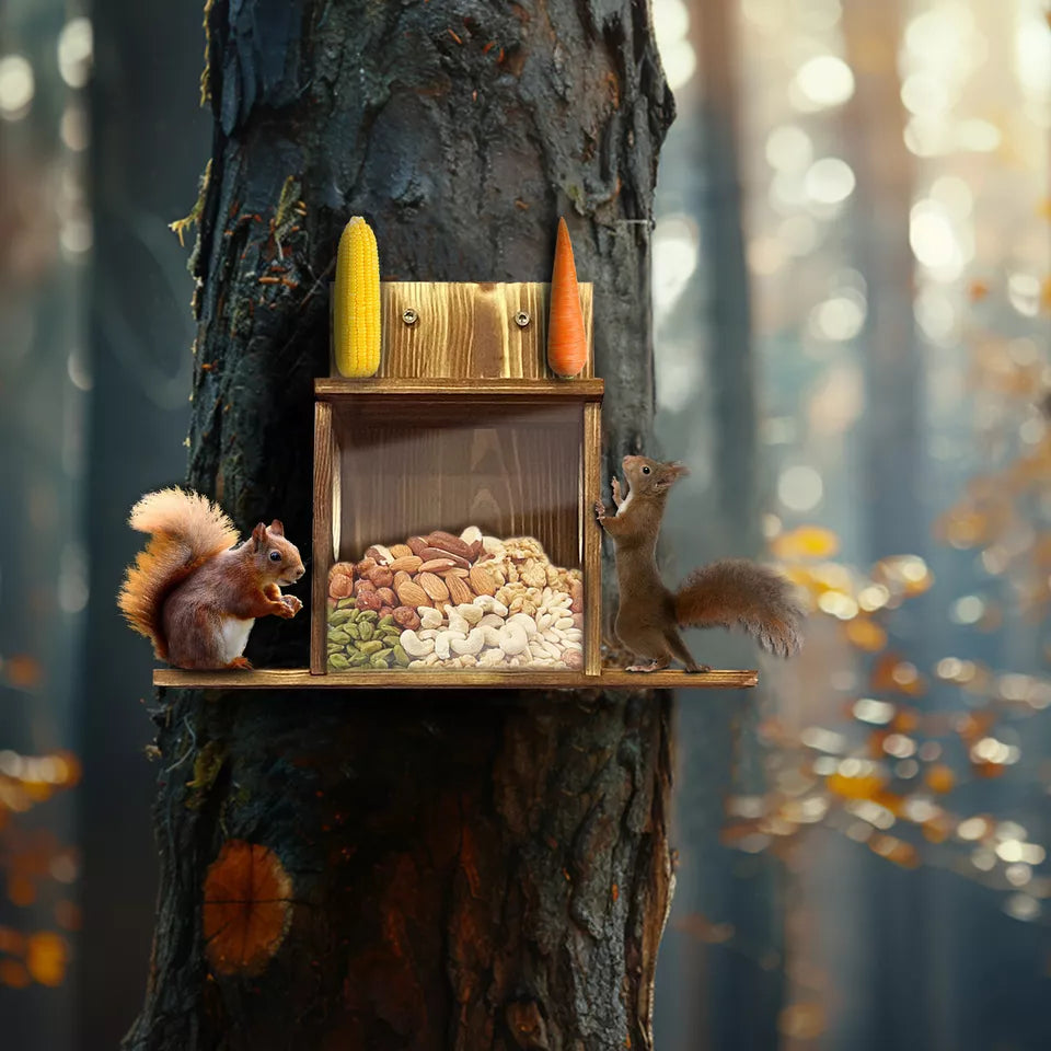 Shop Wood Squirrel Feeder for Outdoors – Buy Online