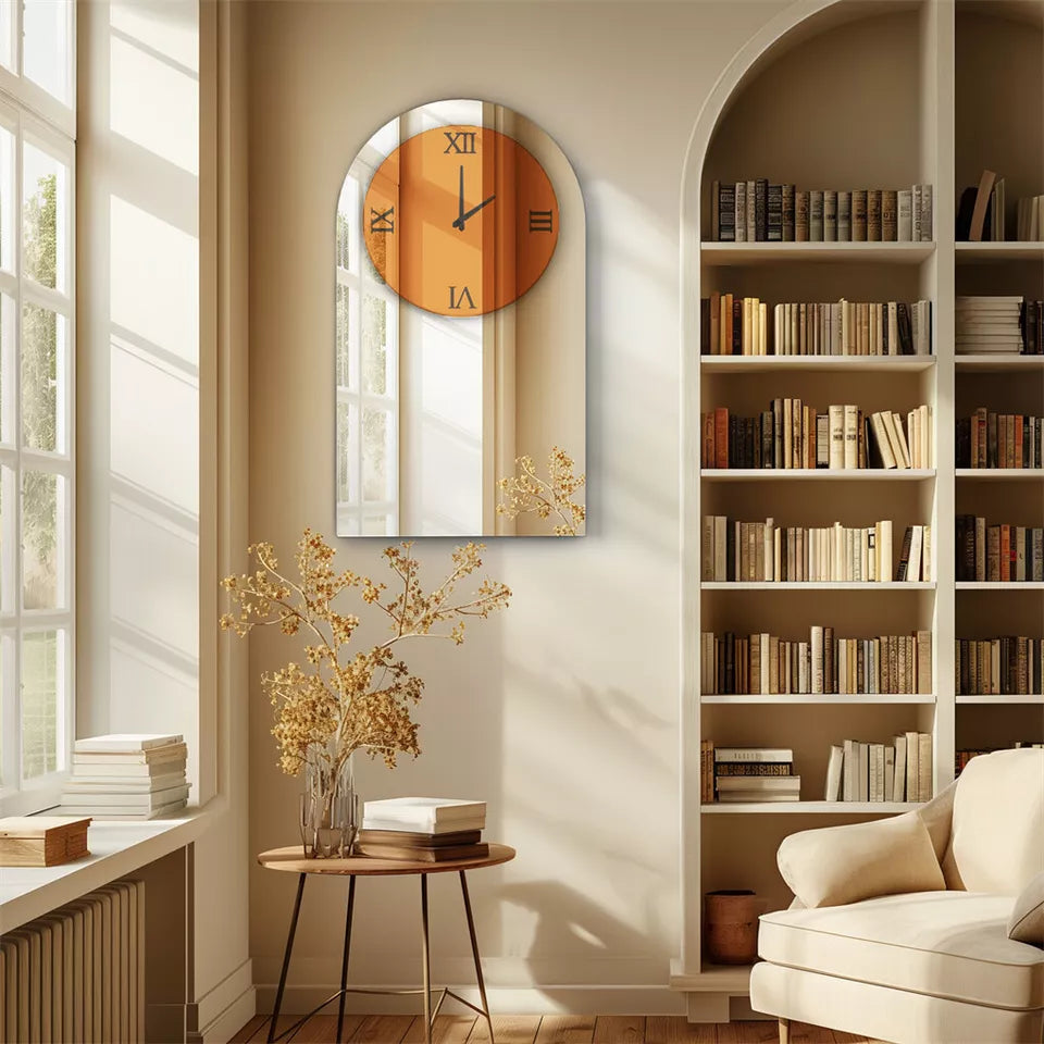 Contemporary Silver Mirror Clock AU