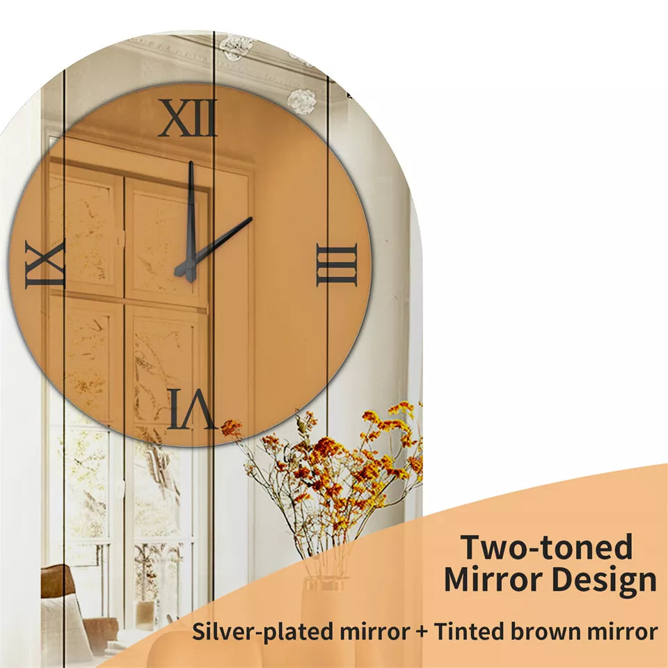 Stylish Arched Silver Clock AU
