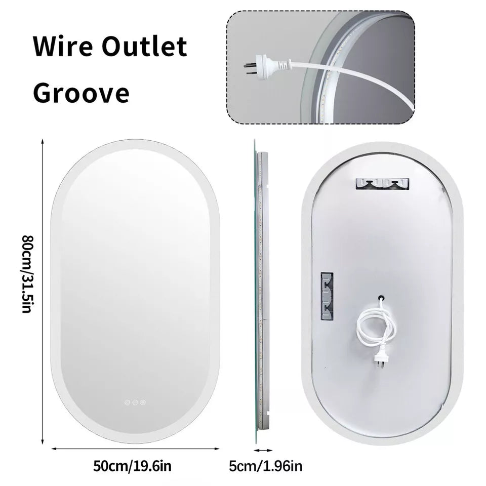 Oval LED Bathroom Mirror Shop Australia