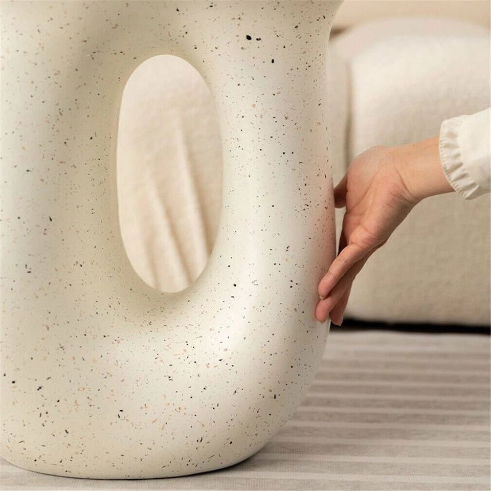 U-Shaped Terrazzo Concrete Outdoor Stool