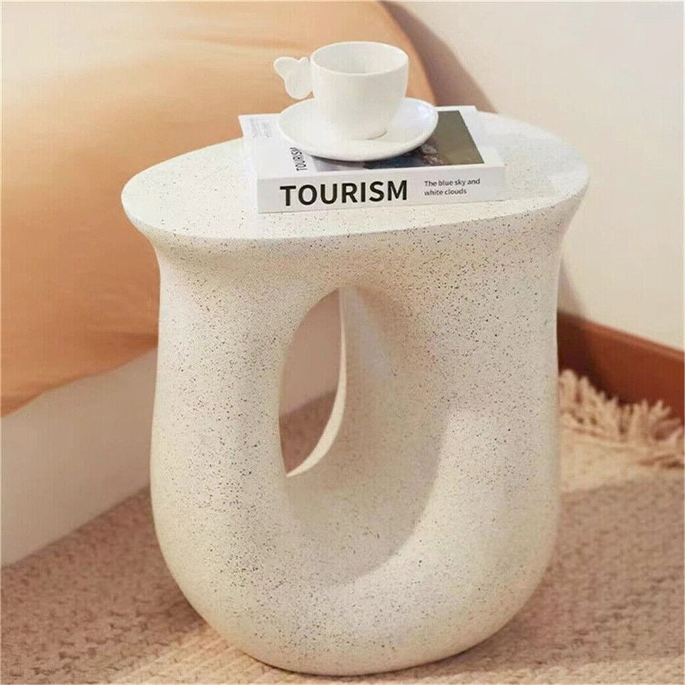 U-Shaped Terrazzo Concrete Outdoor Stool