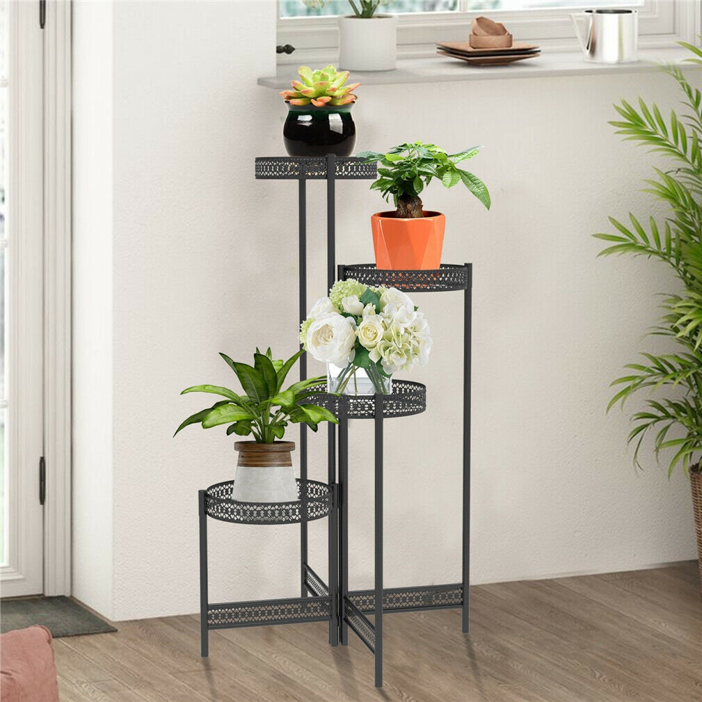 Black Metal Plant Stand for Indoor AU