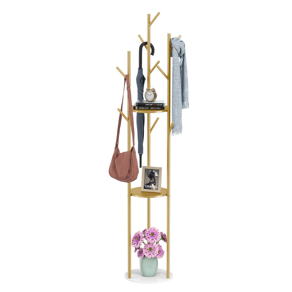 Gold Frame Coat Rack 9 Hook