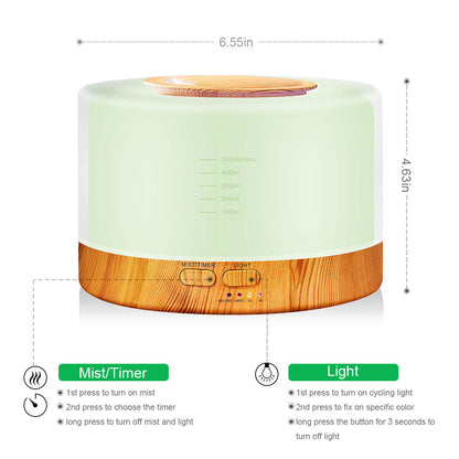 700ml Electric Aroma Diffuser with 7 Colour LED Light & Remote Control