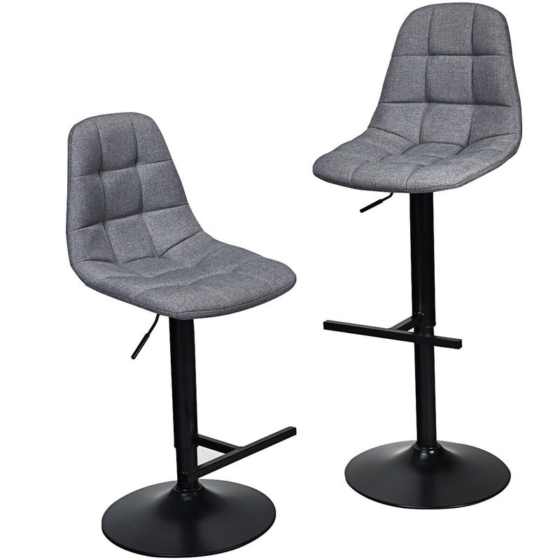 2-pcs-barstools-adjustable-swivel-bar-stools-counter-height-linen-chairs