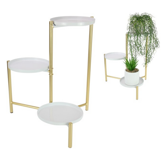 Buy Chic 40cm White Gold Three-Tier Pot Holder AU