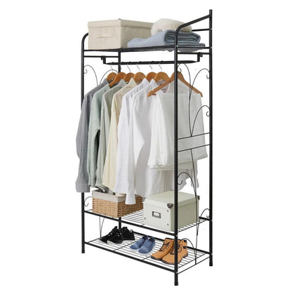 Garment Organizer Coat Stand with Metal Shelves | Clothes Rack and Storage AU