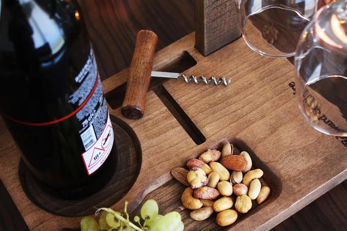 Wine Bottle Holder with Tray