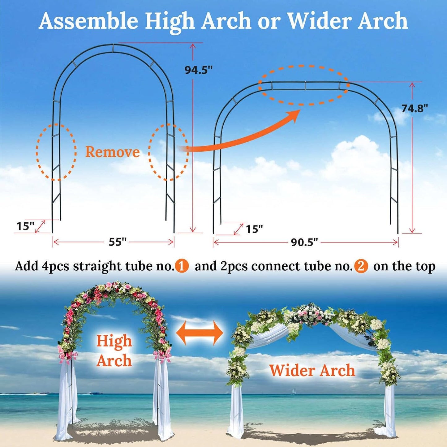 Heavy Duty Metal Garden Arch