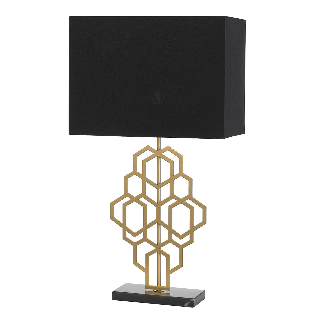 TFS TABLE LAMP 25wE27max D:400 H:720 Inline Switch(LRG) BLACK / ANTIQUE GOLD