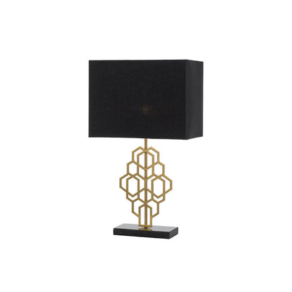 TFS TABLE LAMP 25wE27max D:340 H:590 Inline Switch(SML) BLACK / ANTIQUE GOLD