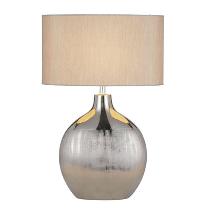 TFS CERAMIC TABLE LAMP 25wE27max H:480 D:320 SILVER/SILVER