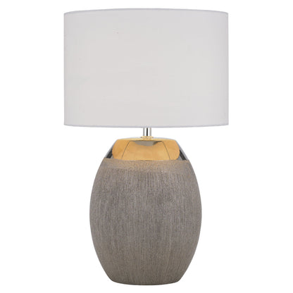 TFS CERAMIC TABLE LAMP 25wE27max H:475 D:300 SILVER/WHITE