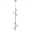 TFS 6 LT PENDANT 6x6wG9max KIT L1200 W265 H265 TEX 2m ANT GOLD/ CLEAR PRISM PATTERN